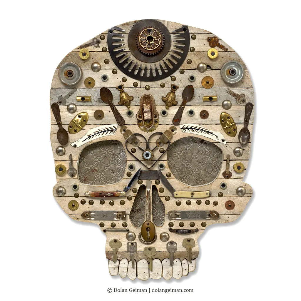 Early Man (White) Original Mixed Media Wall Art 1