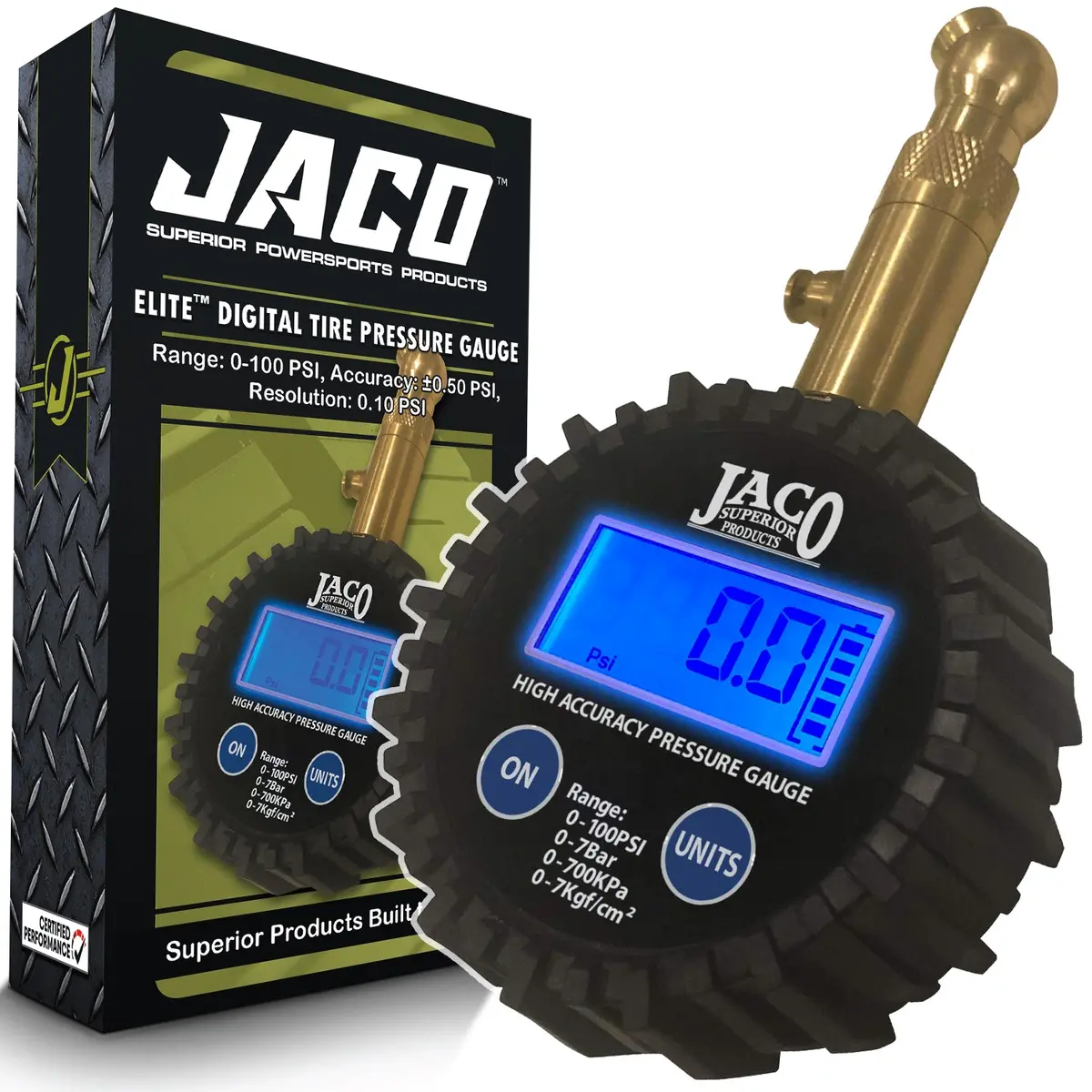 Elite® Digital Tire Pressure Gauge - Professional Accuracy - 100 Psi 1