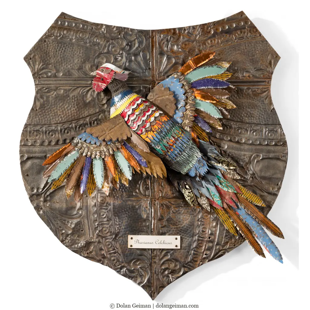 Fall Pheasant Original Faux Taxidermy Sculpture 1