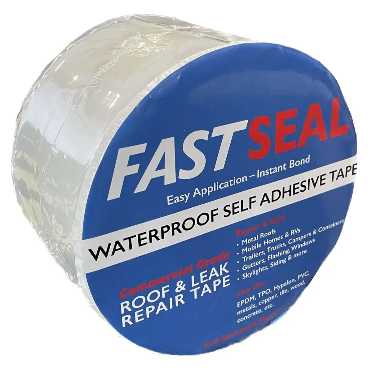 Fastseal Waterproof Roof Leak Repair Tape - White 4" 1