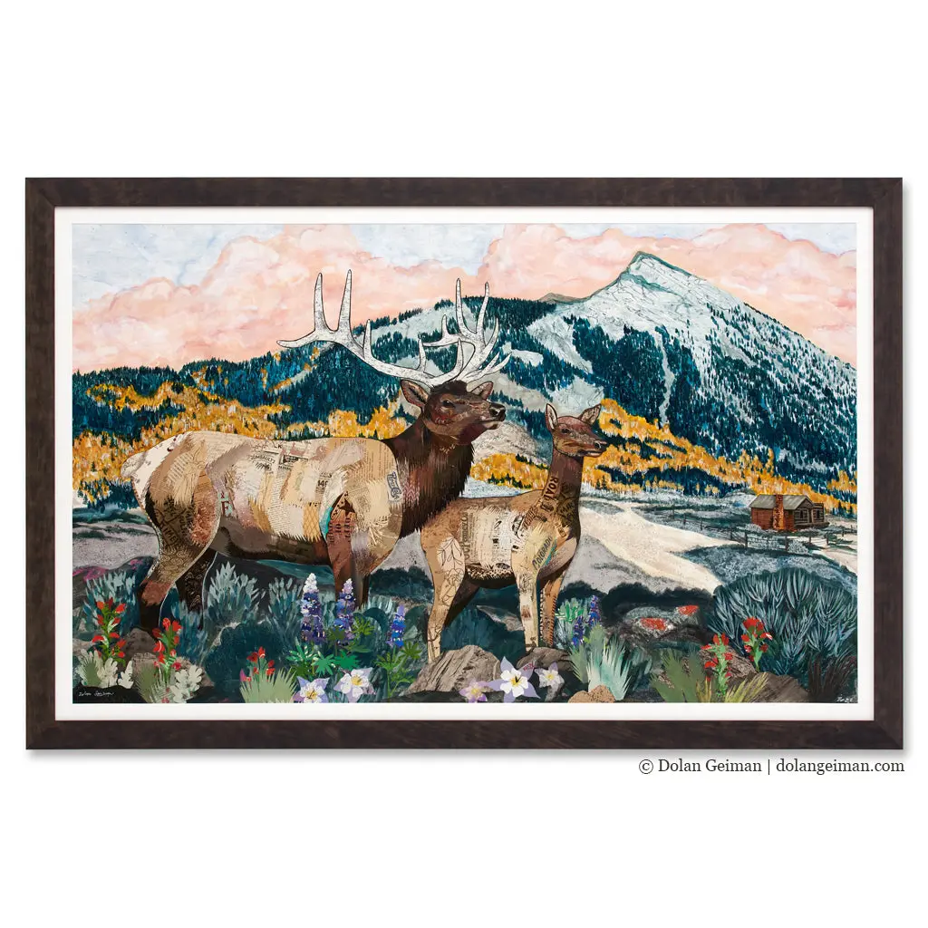 Custom Bliss On The Butte Original Paper Collage 1