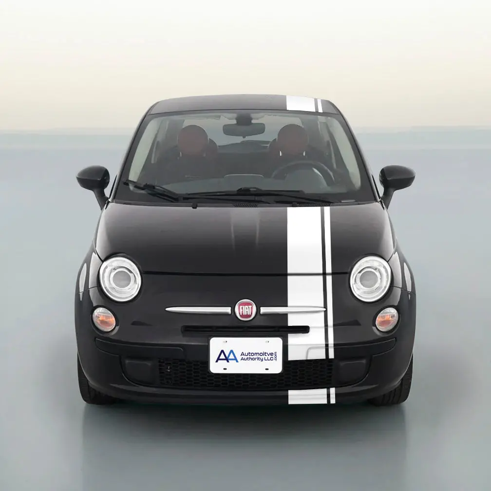 Fiat 500 6" Offset Racing Stripe Kit 1