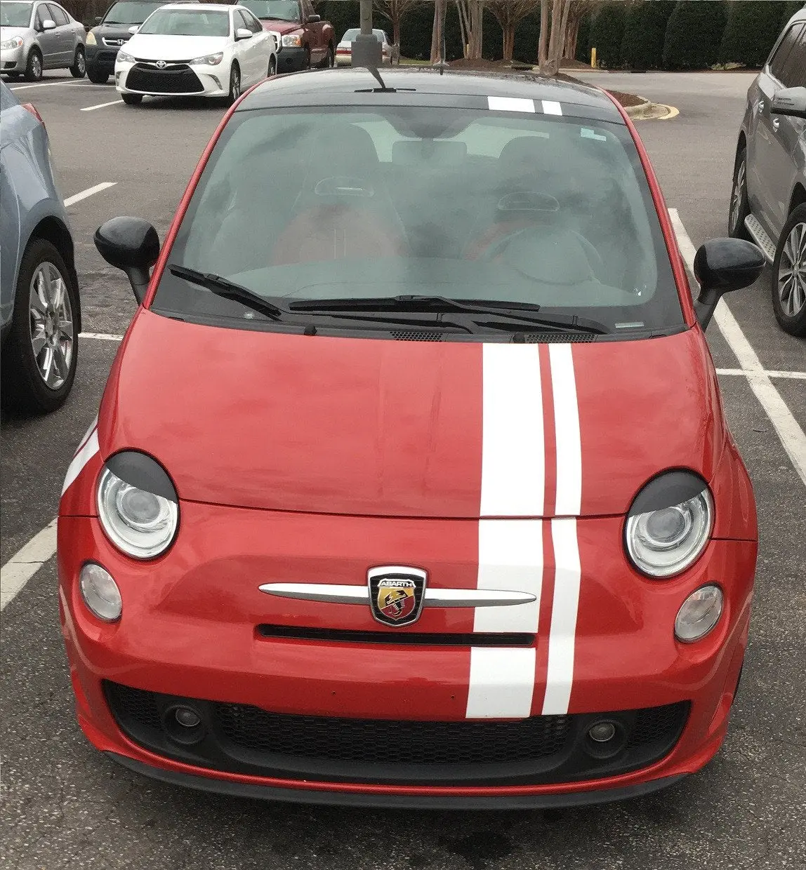 Fiat 500 6" Offset Racing Stripe Kit 3