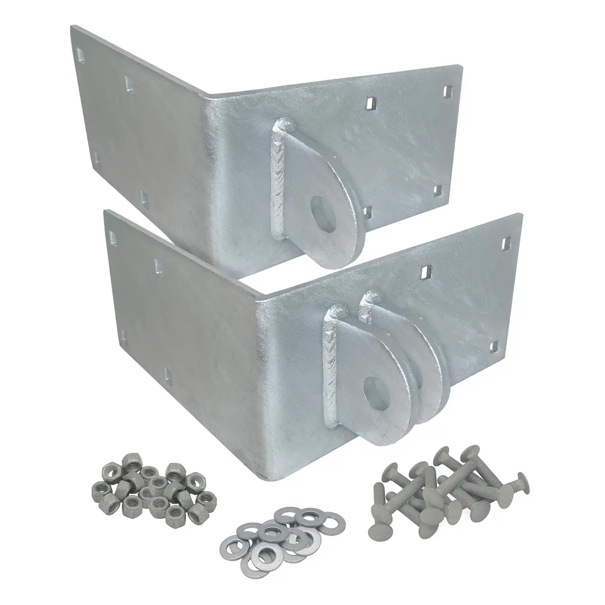 Floating Dock Outside Corner Hinge Plate Bracket, Male & Female - Heavy-Duty Galvanized Steel 1