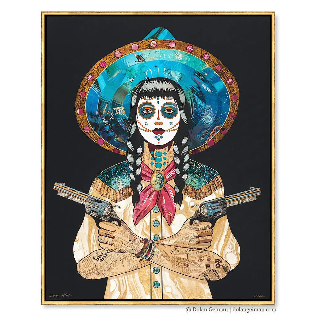 Fool's Gold (Midnight) Canvas Art Print With Float Frame 1