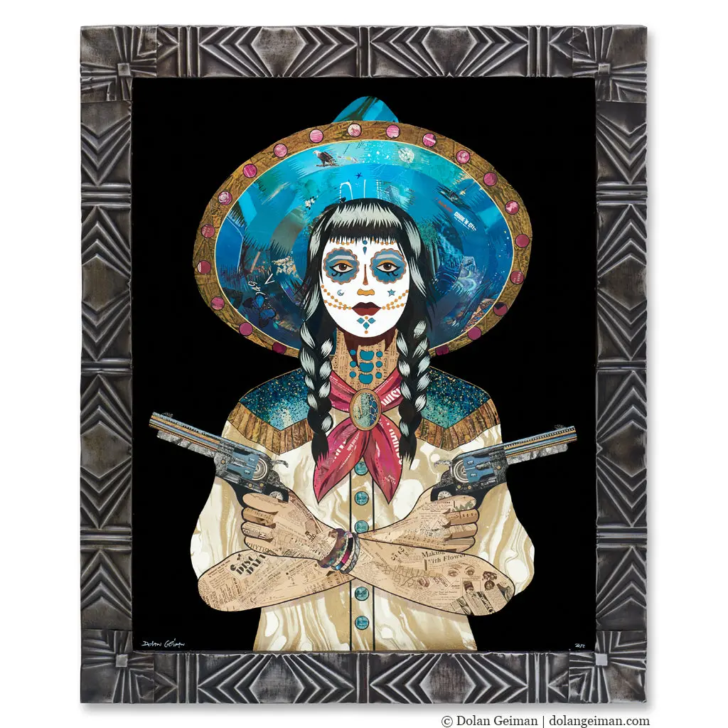 Fool's Gold (Midnight) Original Paper Collage 1