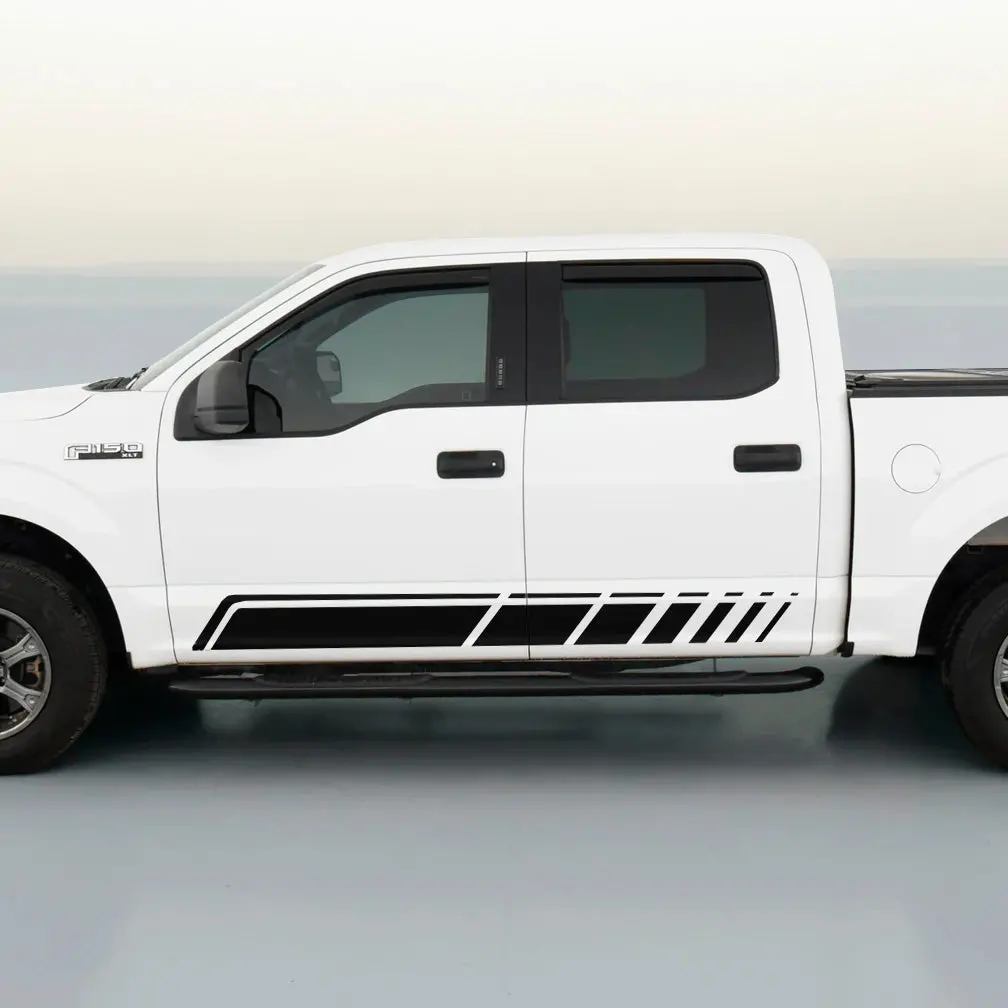 Ford F150 Supercrew Rocker Stripe Rally Racing Side Body Stripe Decal 1