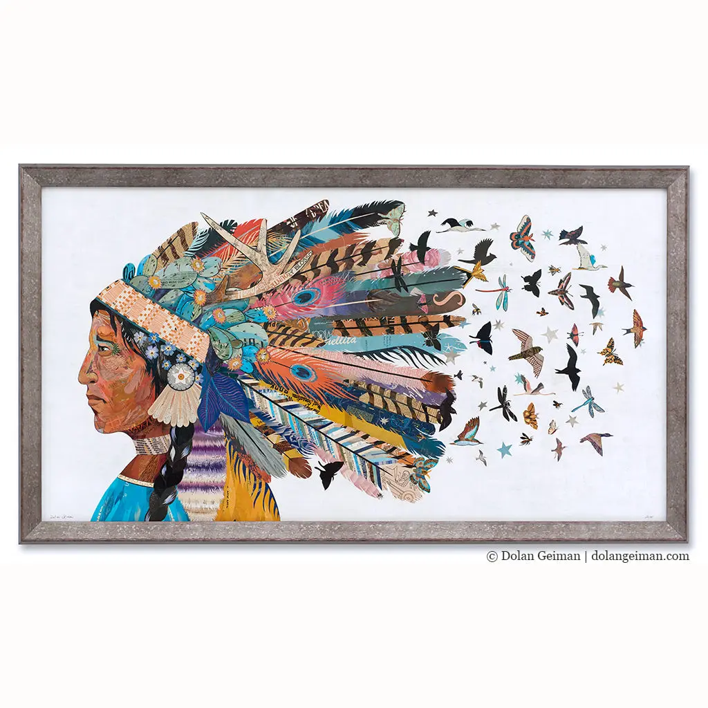 Forget Me Not (72" Edition) Original Paper Collage 1