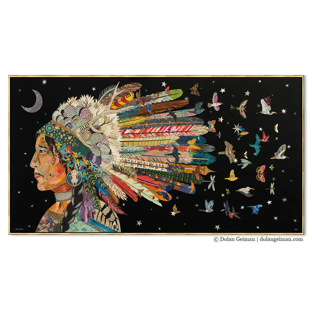 Forget Me Not (Midnight) Canvas Print With Float Frame 1