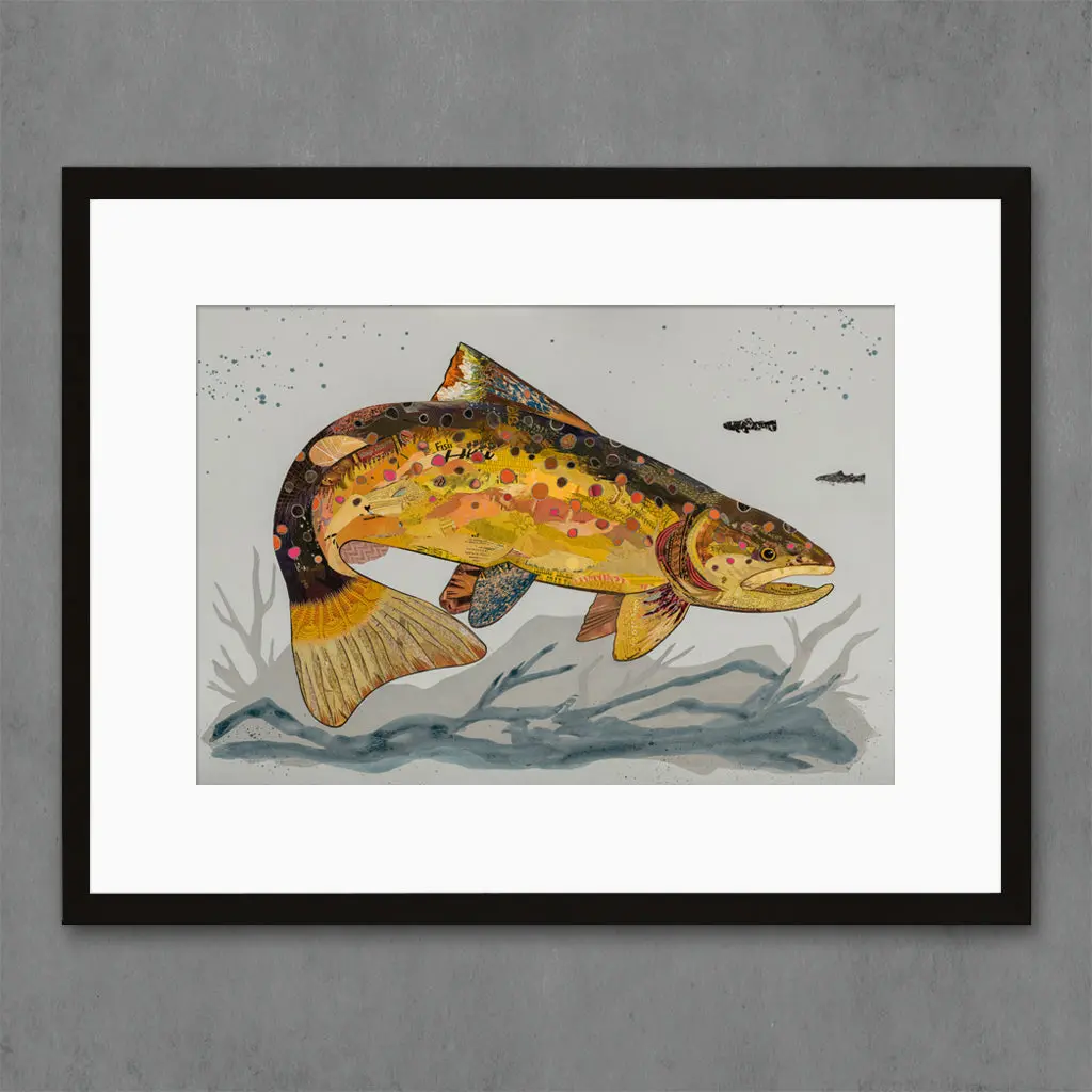 Frying Pan Brown Trout Limited Edition Paper Print 7