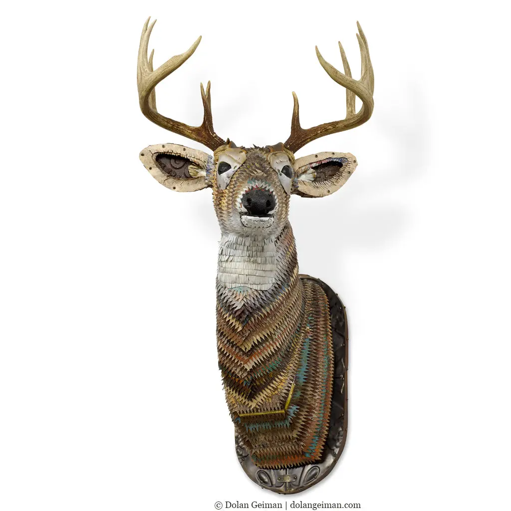 Great Plains (White Tail Deer) Original Faux Taxidermy Sculpture 1