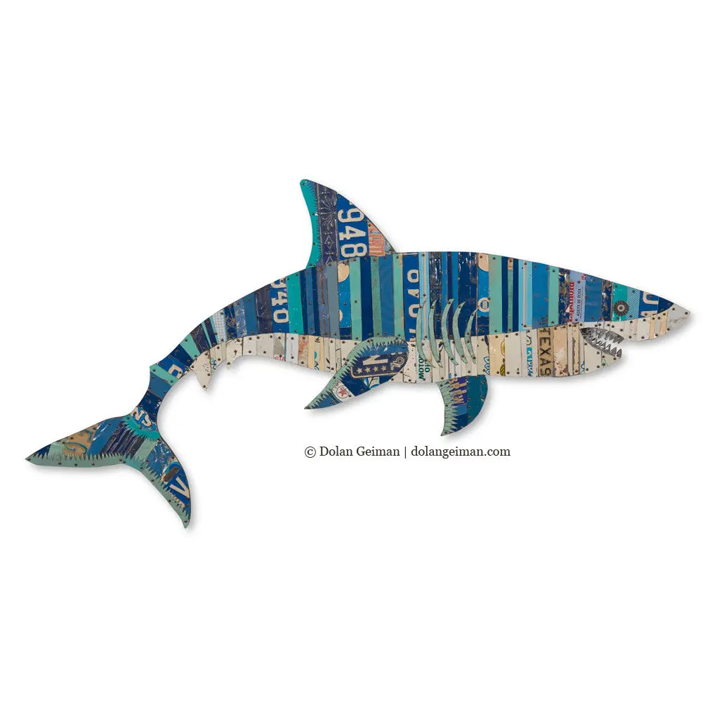Great White Shark Original Metal Wall Sculpture 1