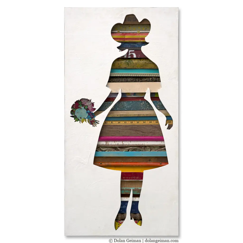 Grit And Grace (His & Hers) Silhouettes Original Mixed Media Wall Art 1
