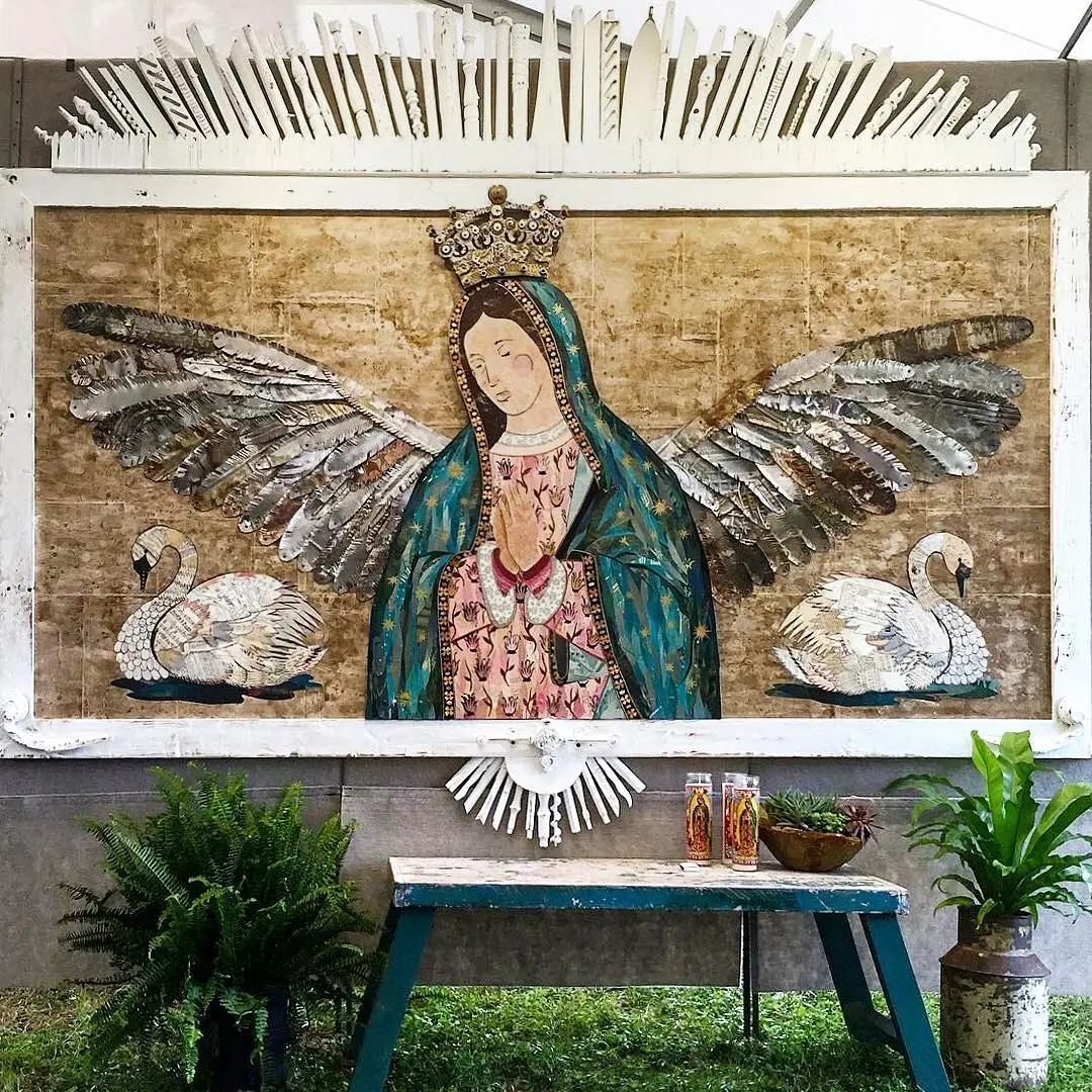 Guadalupe Rising Original Paper Collage 1