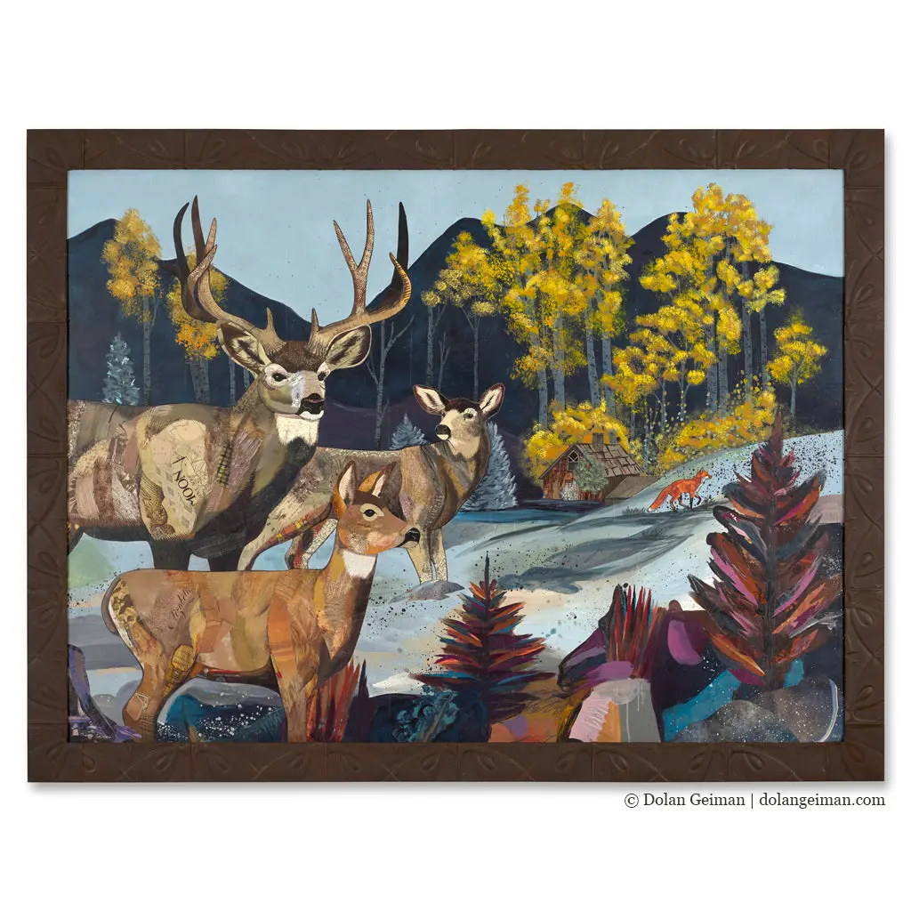 Custom Colorado Diptych Original Paper Collage 1