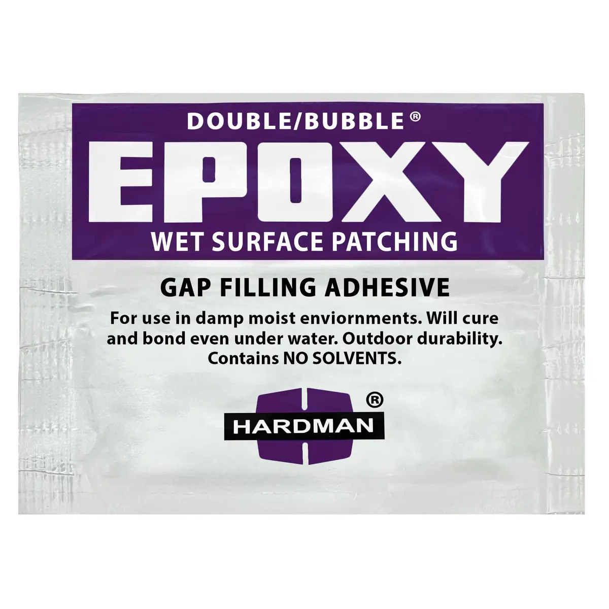 Hardman Double Bubble Purple Wet Surface & Underwater Patching Epoxy - 04003 4