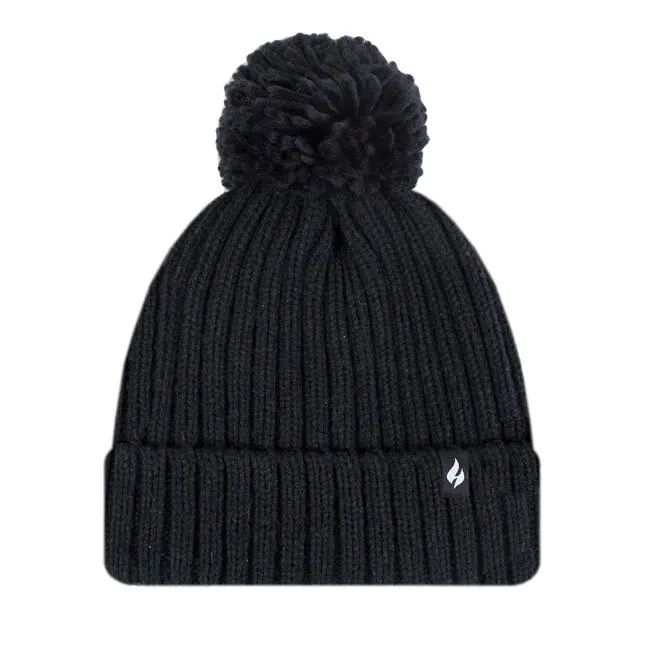 Heat Holders Arden Ribbed Hat With Pom Pom 1