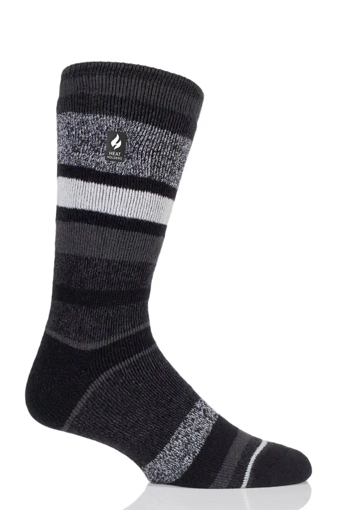 Heat Holders Lite Starling Block Stripe Crew Sock 1