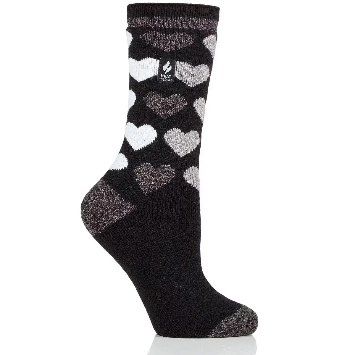 Heat Holders Womens Lite Jennifer Jacquard Heart Crew Sock 2