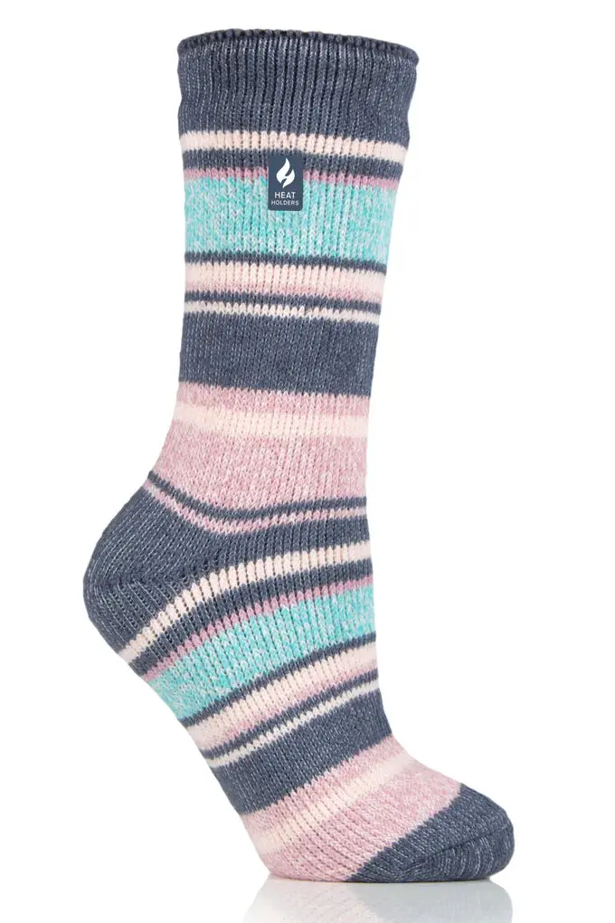 Heat Holders Womens Yasmine Multi Stripe Crew Sock 2