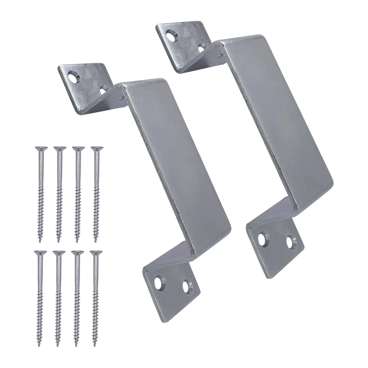 Heavy Duty 2X4 Door Barricade Brackets |1 Pair Closed Bar Holder With Screws| 2.5” Wide Closed Barricade Bracket For 2 By 4 Board 1