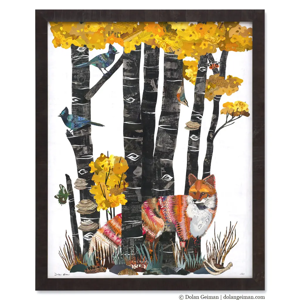 High Country Autumn Original Paper Collage 1