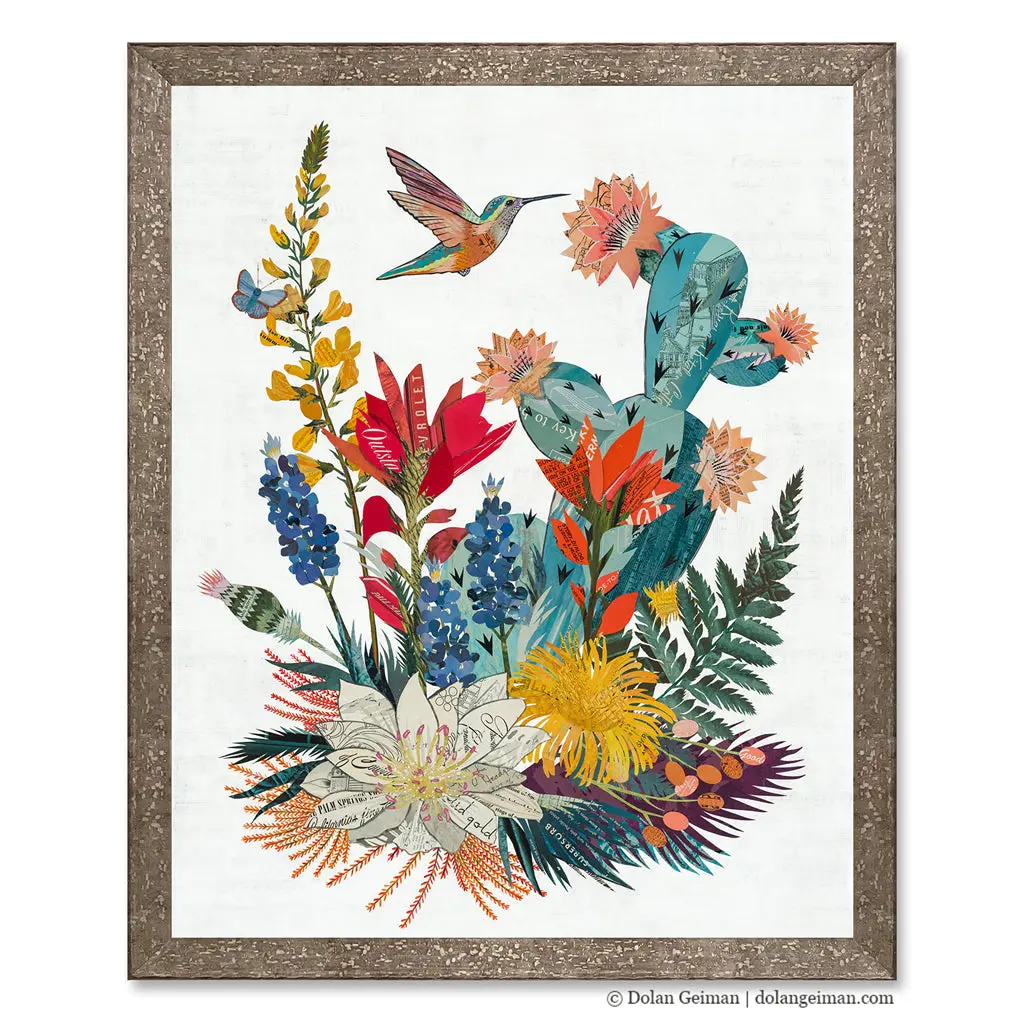 High Desert Posy Original Paper Collage 1