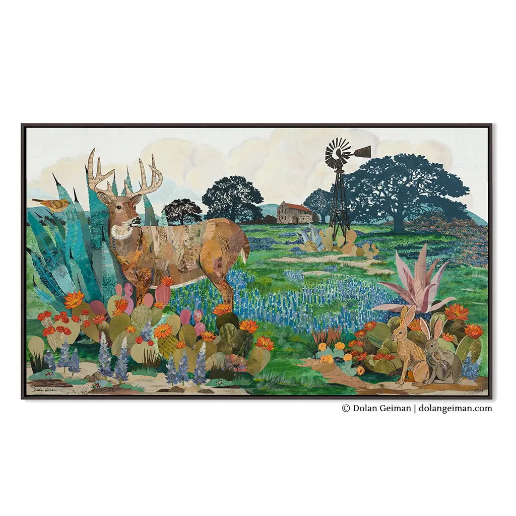 Home In The Hill Country Canvas Print With Float Frame 1