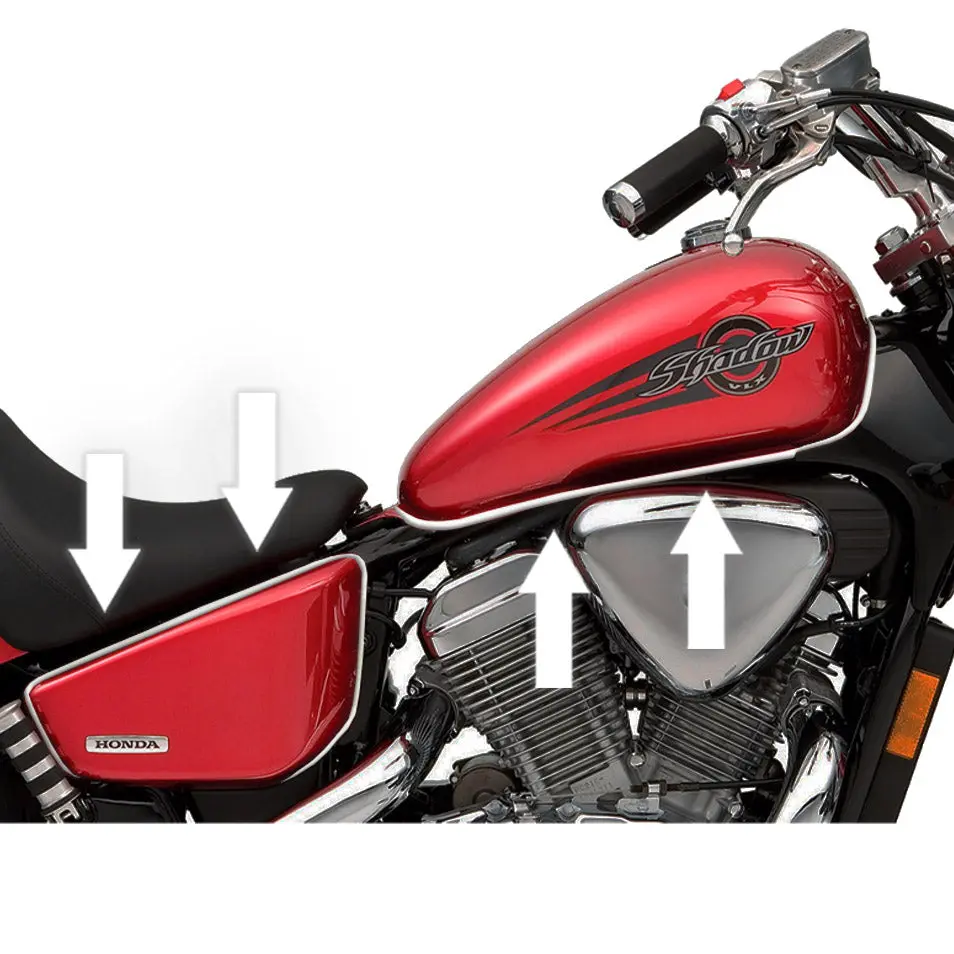 Honda Shadow 500 600 700 750 1100 Chrome Tank Edge Trim 1