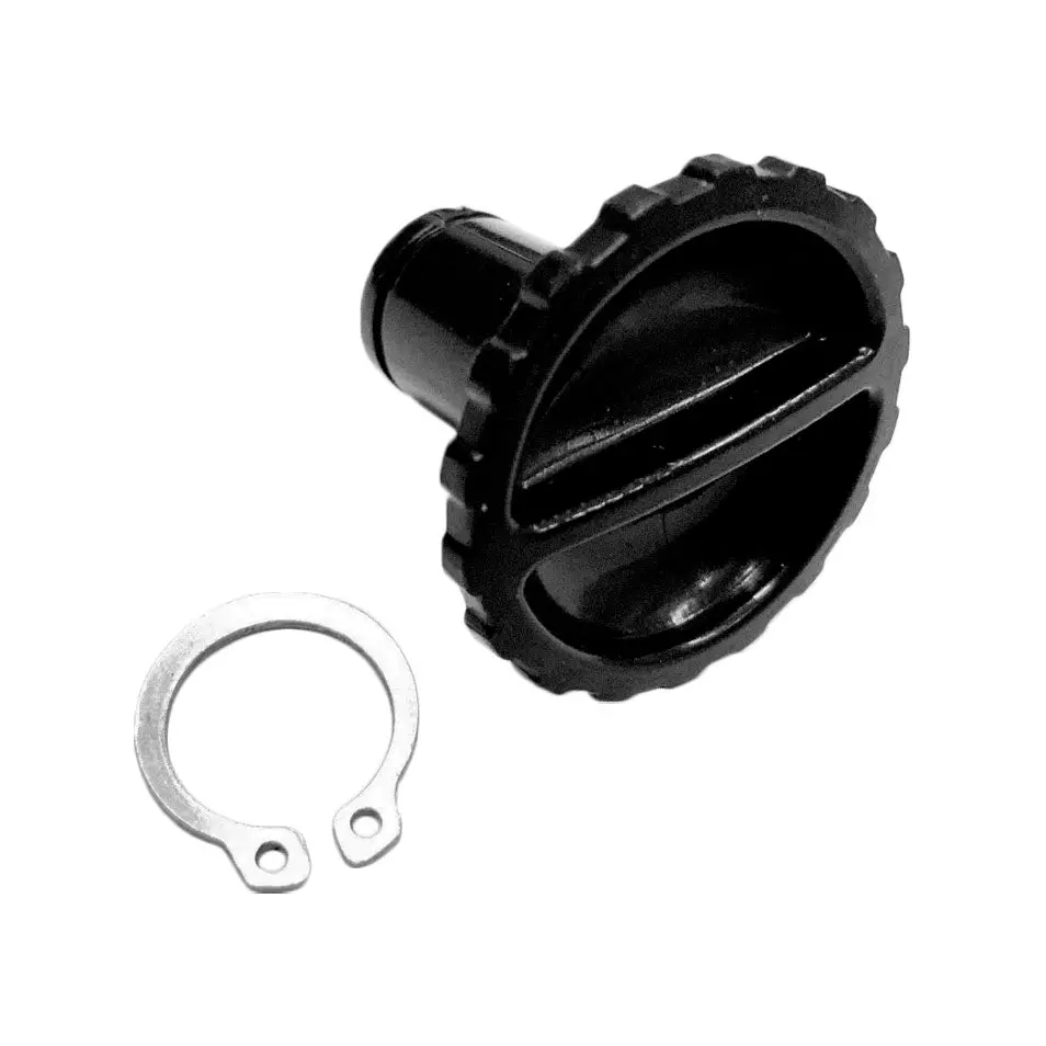 Idle Adjustment Knob & Retainer Clip For 9.9 & 15 Hp - 1974 To 1985 - Johnson Evinrude Omc # 0387272, 387272, 0766451 1