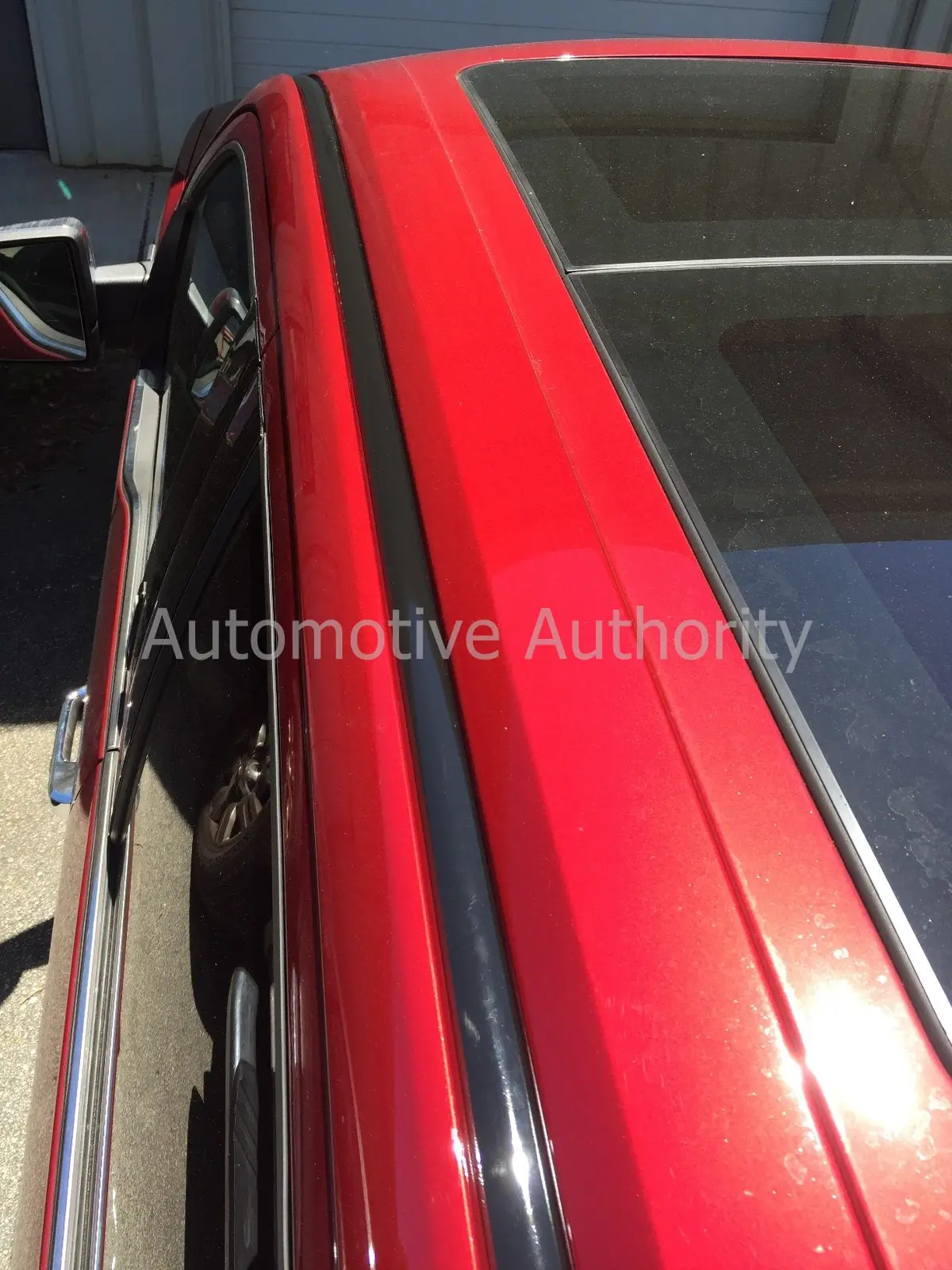 2021-2026 Ford F150 Black Carbon Fiber Roof Top Trim Molding Kit 1