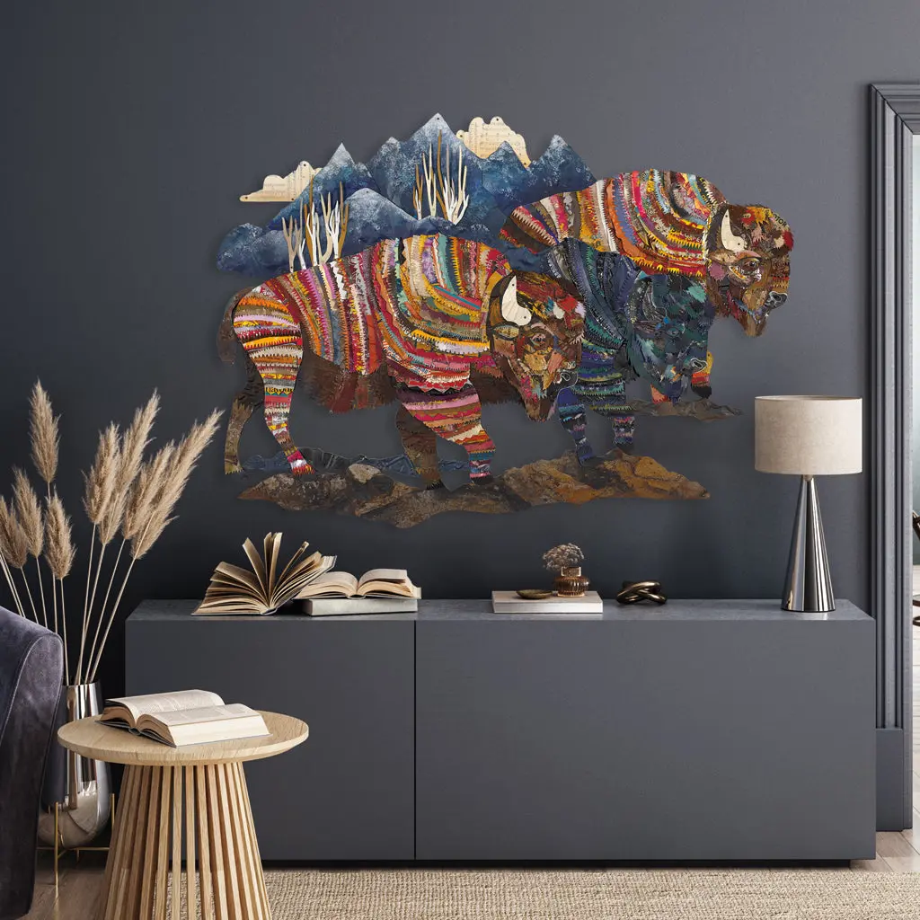 Indigo Mountain Original Metal Wall Sculpture 2