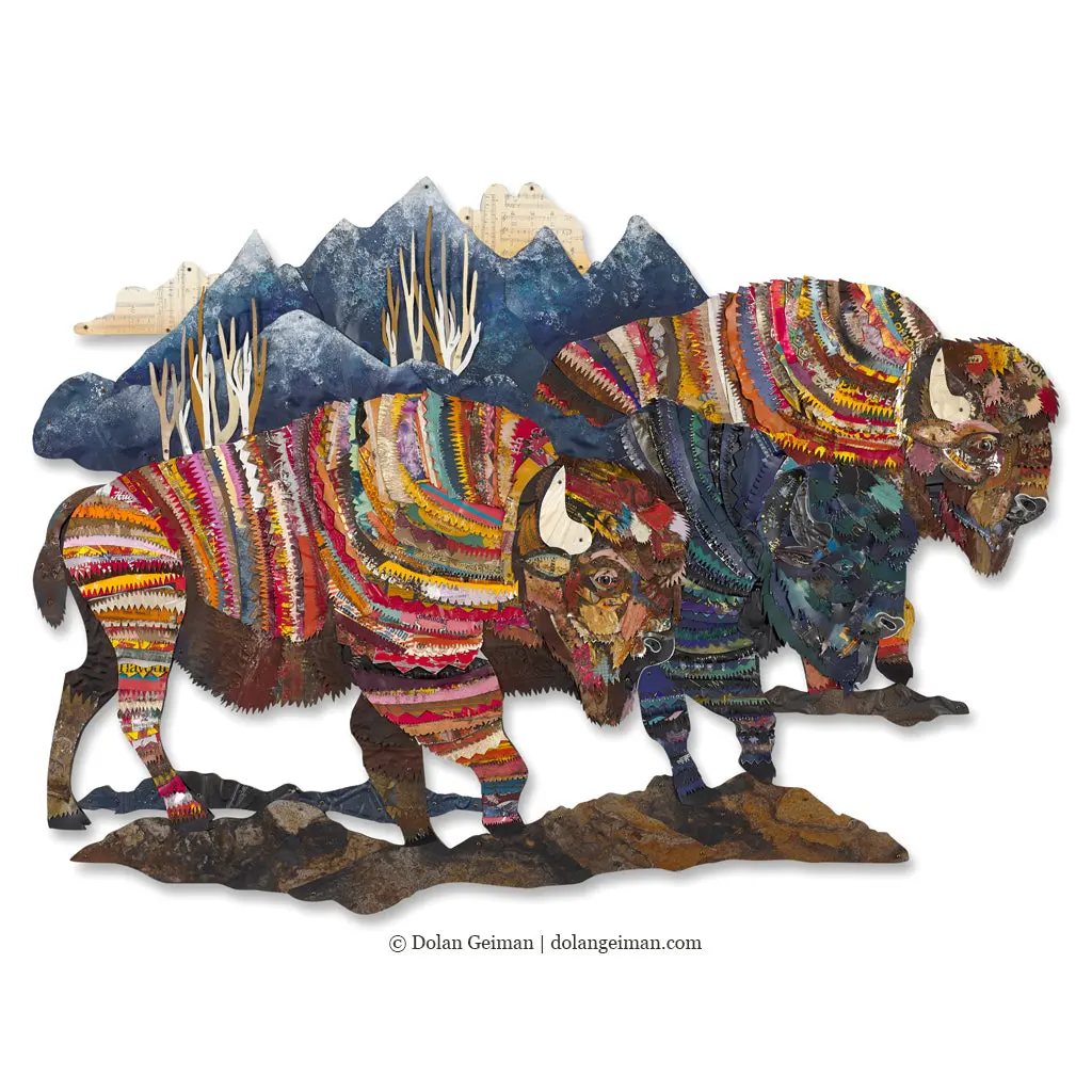Indigo Mountain Original Metal Wall Sculpture 1