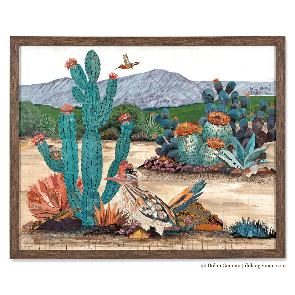 Custom Palm Desert Golf Course Original Paper Collage 1