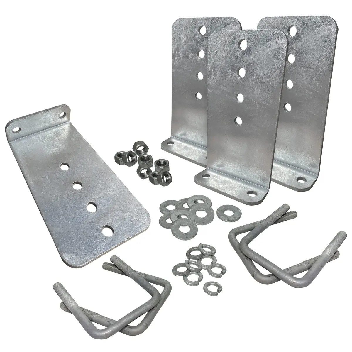 10" Galvanized L-Type Bunk Bracket Kit For Boat Trailer, Fits 3X3 Cross Members, Heavy Duty 2