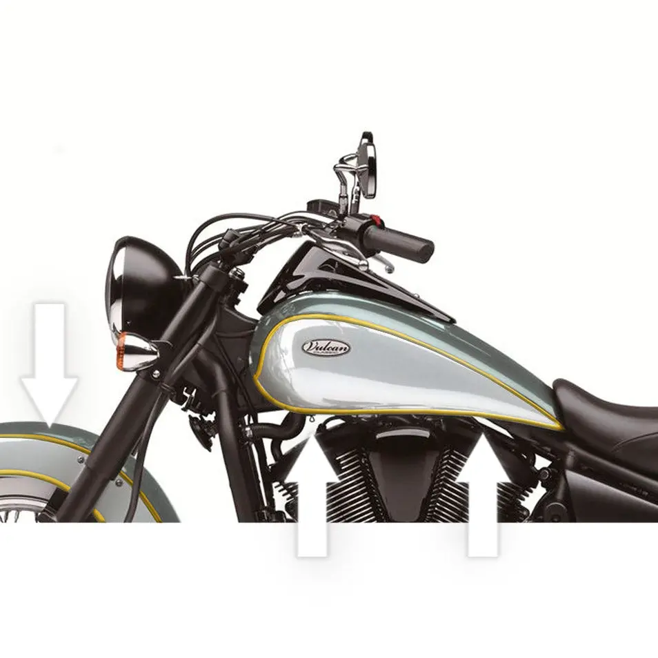 Kawasaki Gold Trim Kit - Gas Tank, Fender, Windshield, Saddlebag 10 Ft 1