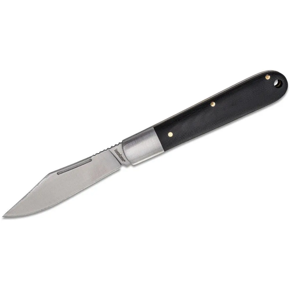 Kershaw - Culpepper Slipjoint Folding Knife 3.25" Satin Clip Point Blade, Polished Black Handles With Stainless Steel Bolsters 1