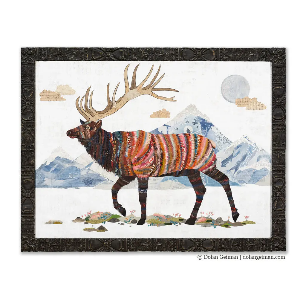 King Of The Continental Divide Original Paper Collage 1