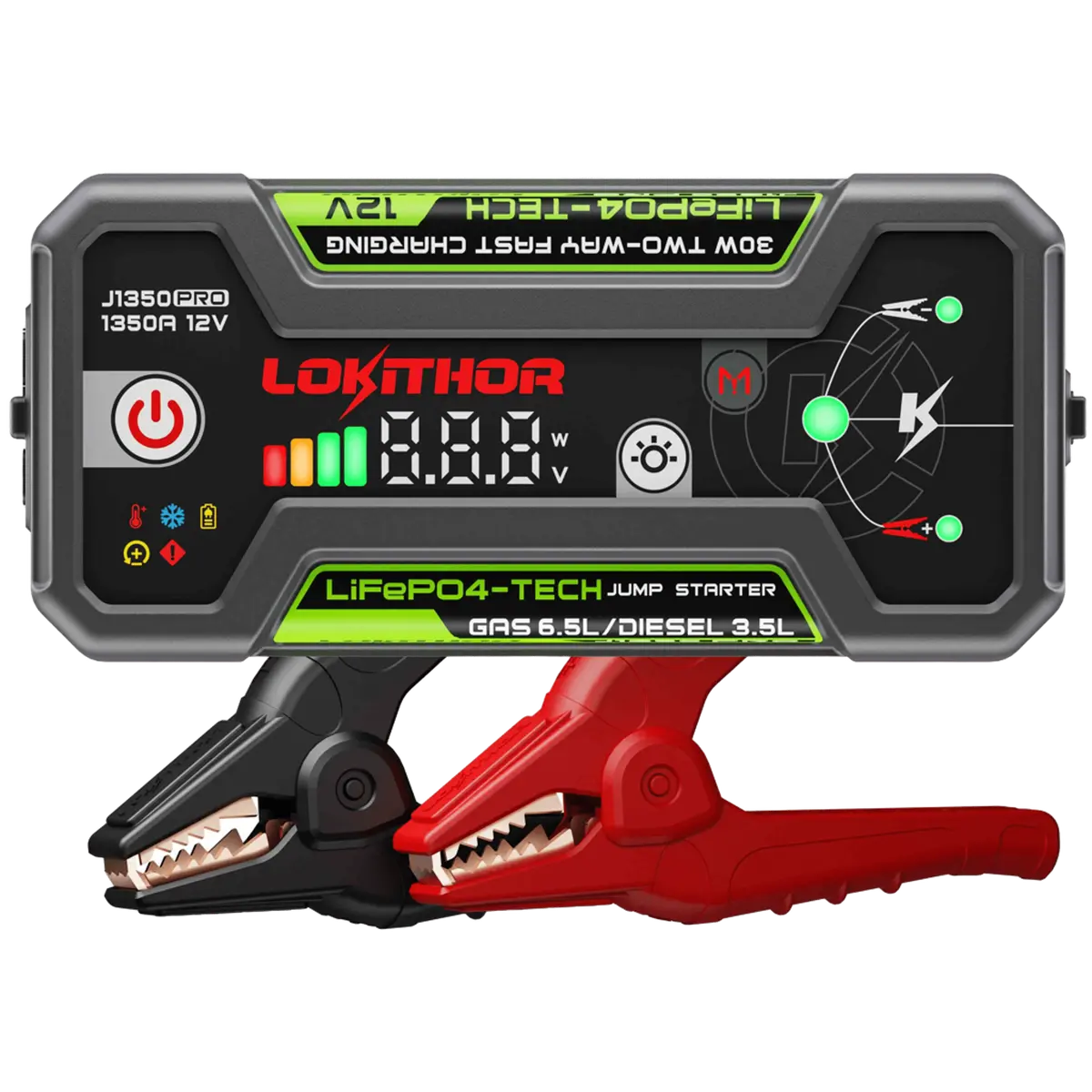 Lokithor J1350 Pro 12V Lifepo4 Jump Starter 1350 Amps 1