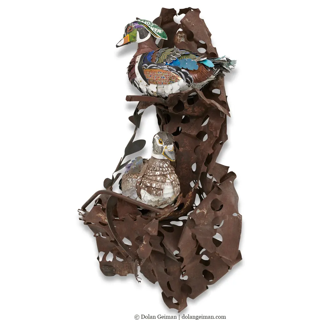 Wood Ducks Original Faux Taxidermy Sculpture 1