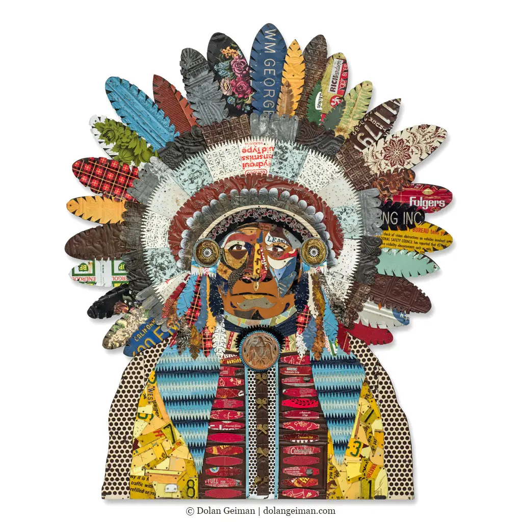American Heritage Chief Original Metal Wall Sculpture 1