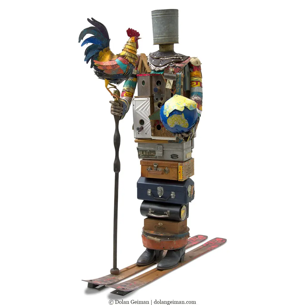 Custom Memorial Skier Original 3D Sculpture 1