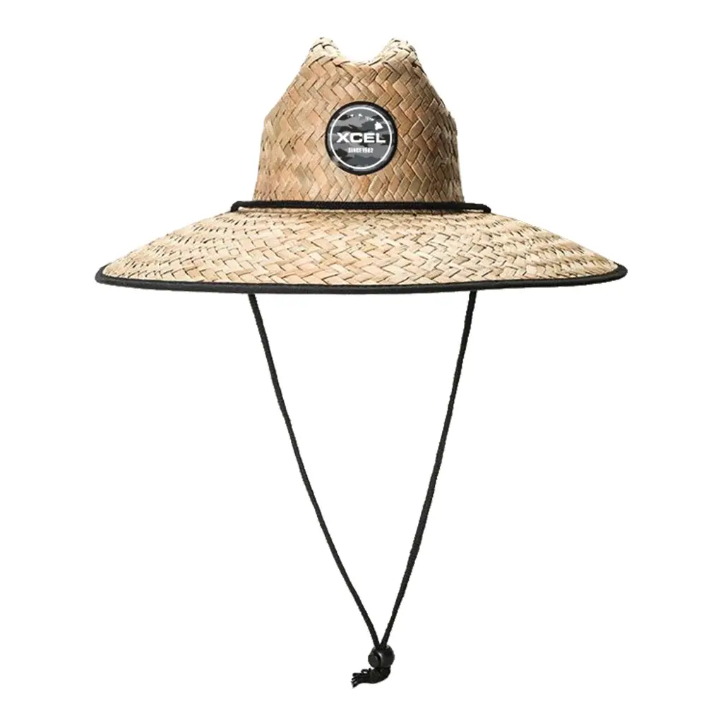 Xcel - Sunset Point Straw Hat W/ Grey Camo Print Under Brim 1