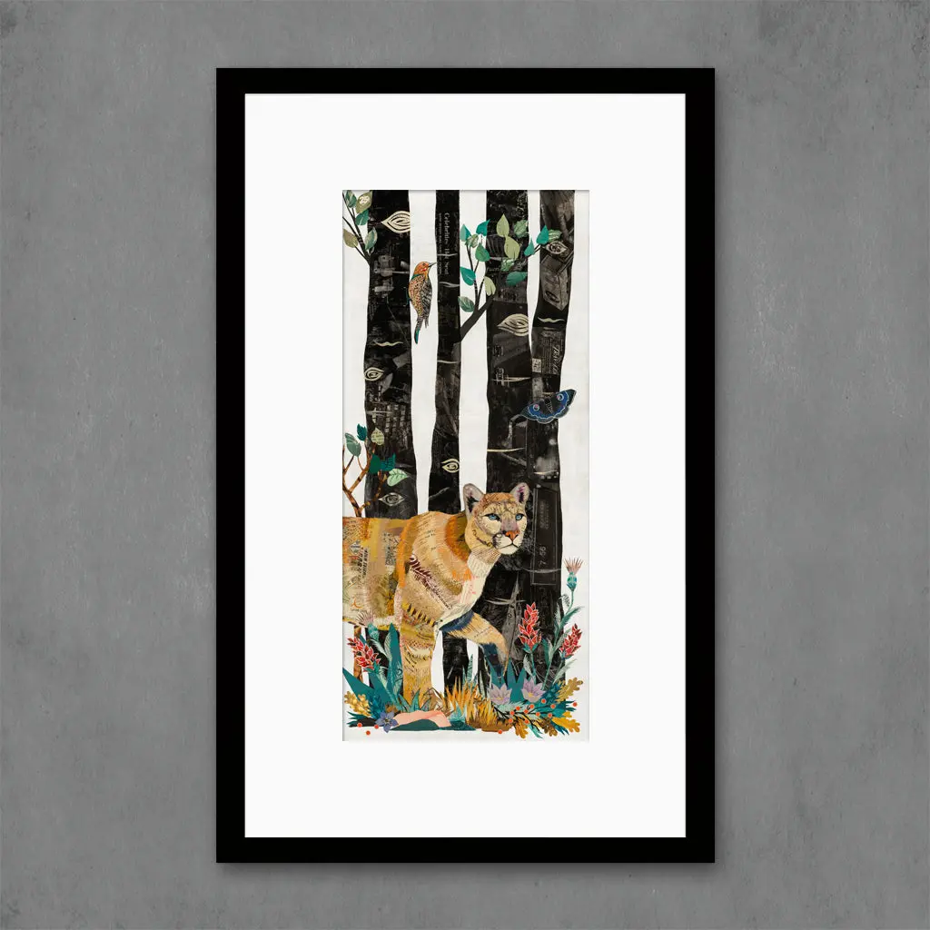 Midnight Forest (Mountain Lion) Limited Edition Paper Print 5