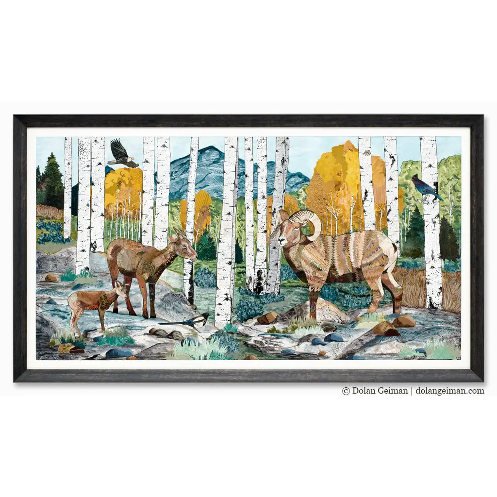 Custom Ram Family Original Paper Collage 1