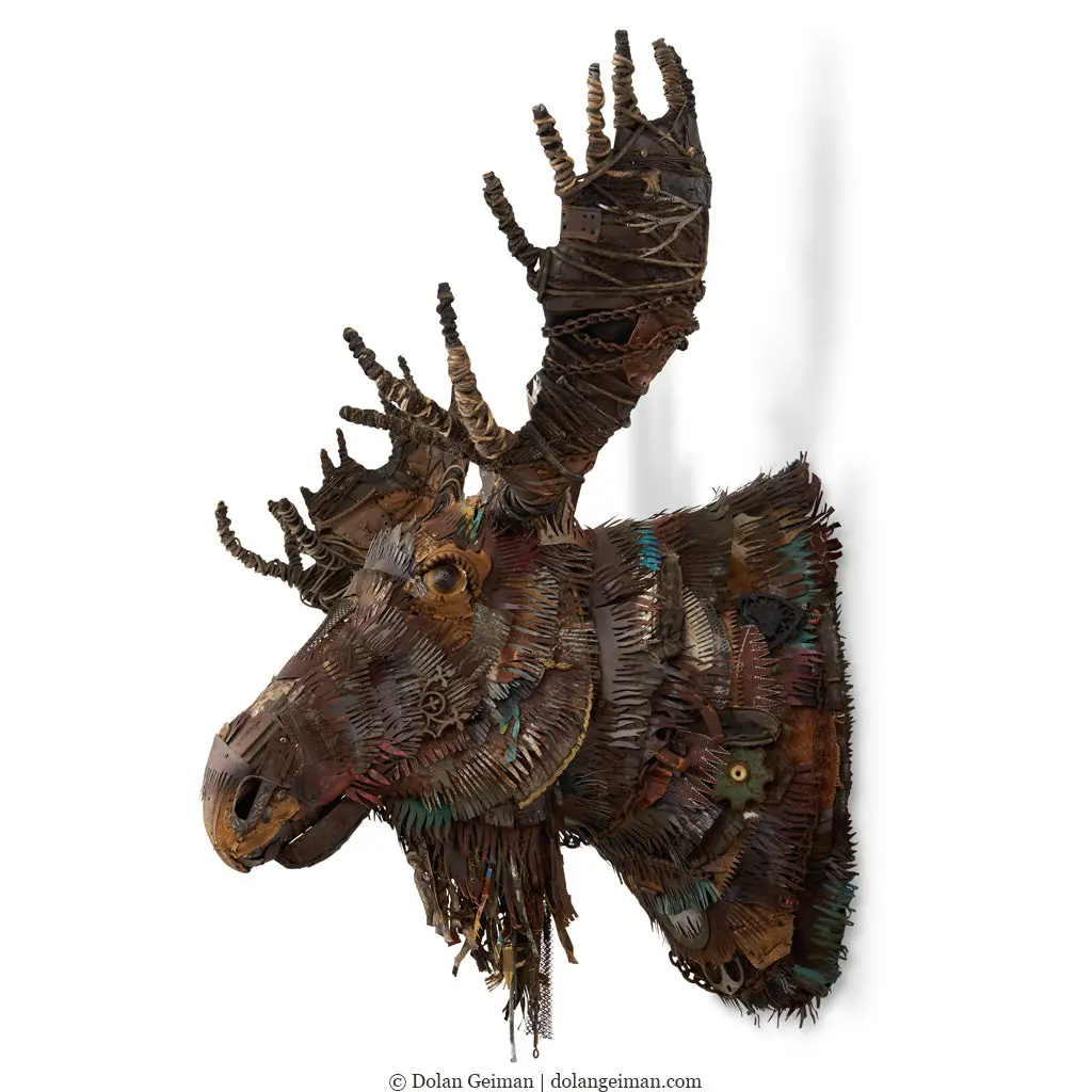 Great Plains (Moose) Natural Original Faux Taxidermy Sculpture 1