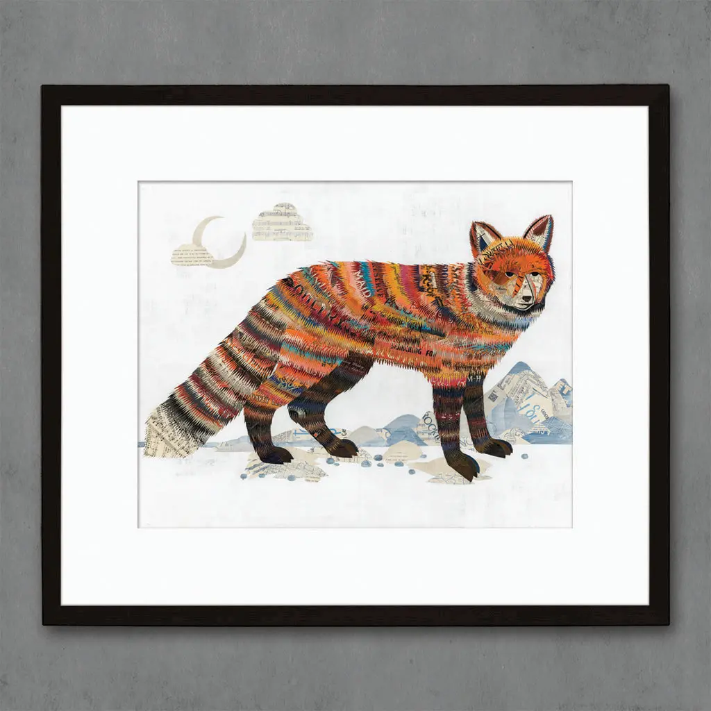 Red Fox With Mountains Limited Edition Paper Print 1