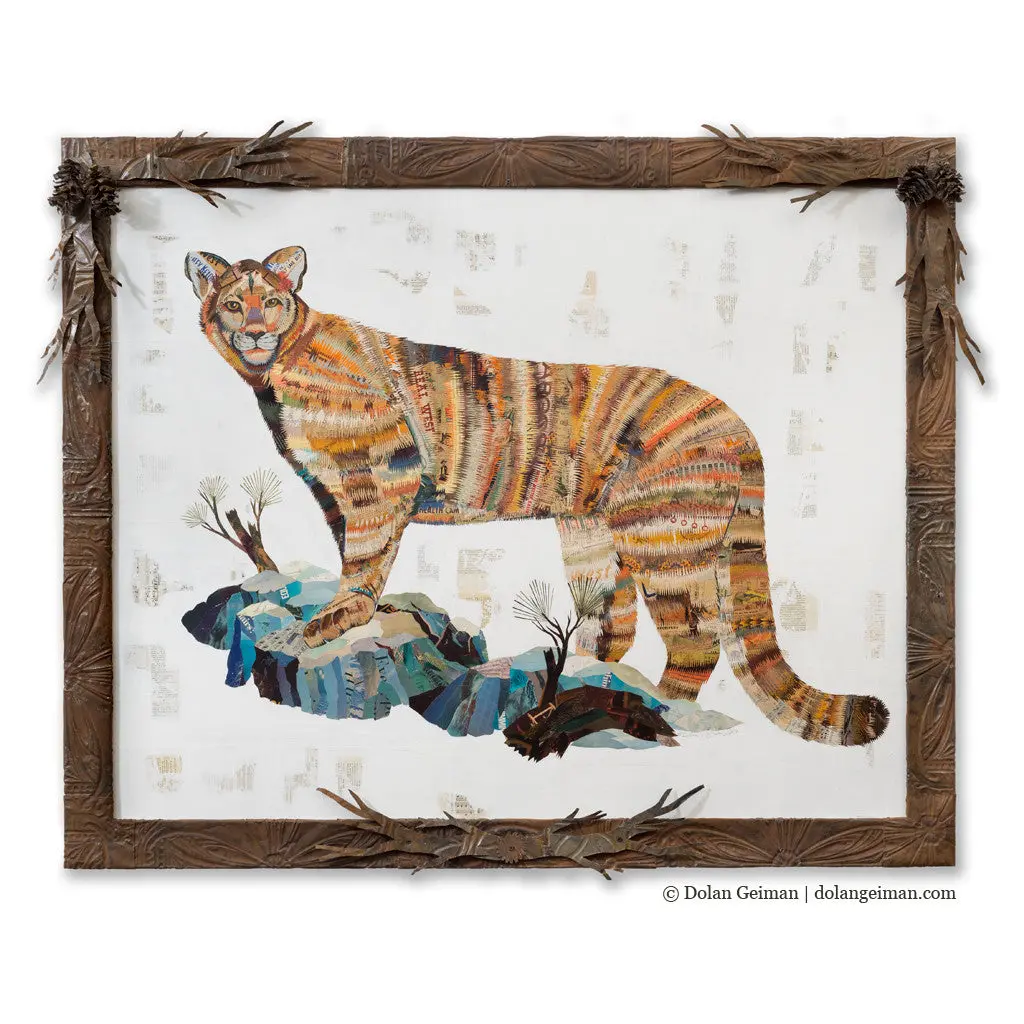 Mountain Lion Original Paper Collage 1