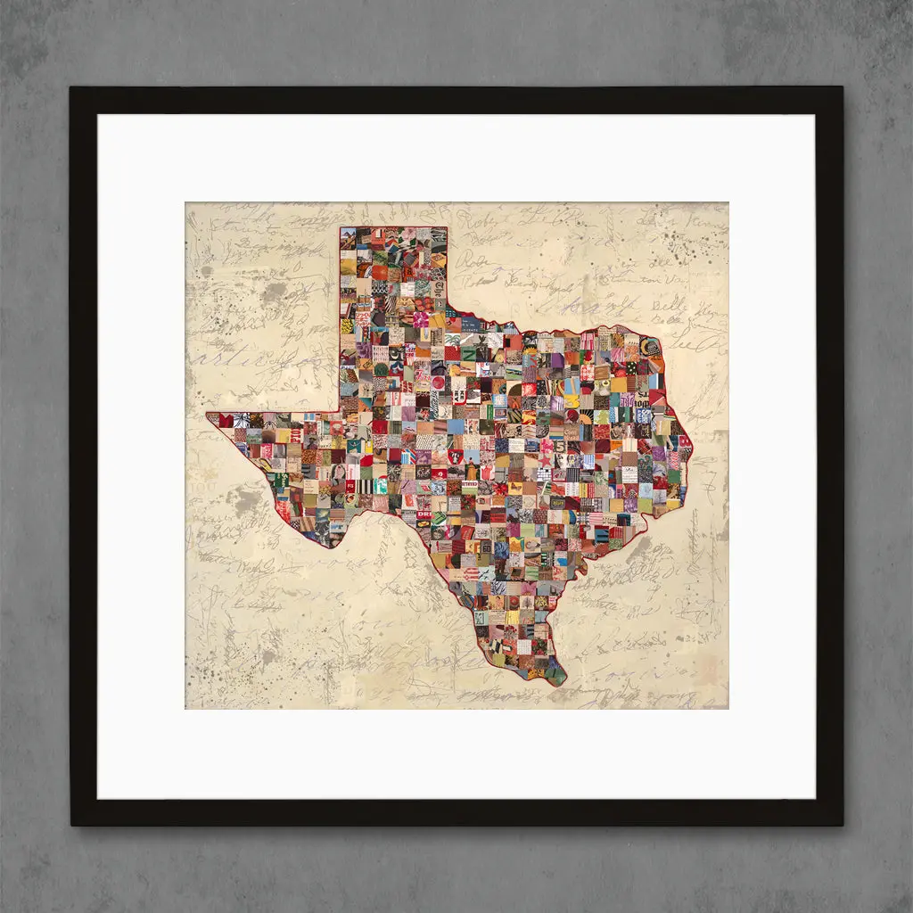 My Texas Map Limited Edition Paper Print 1