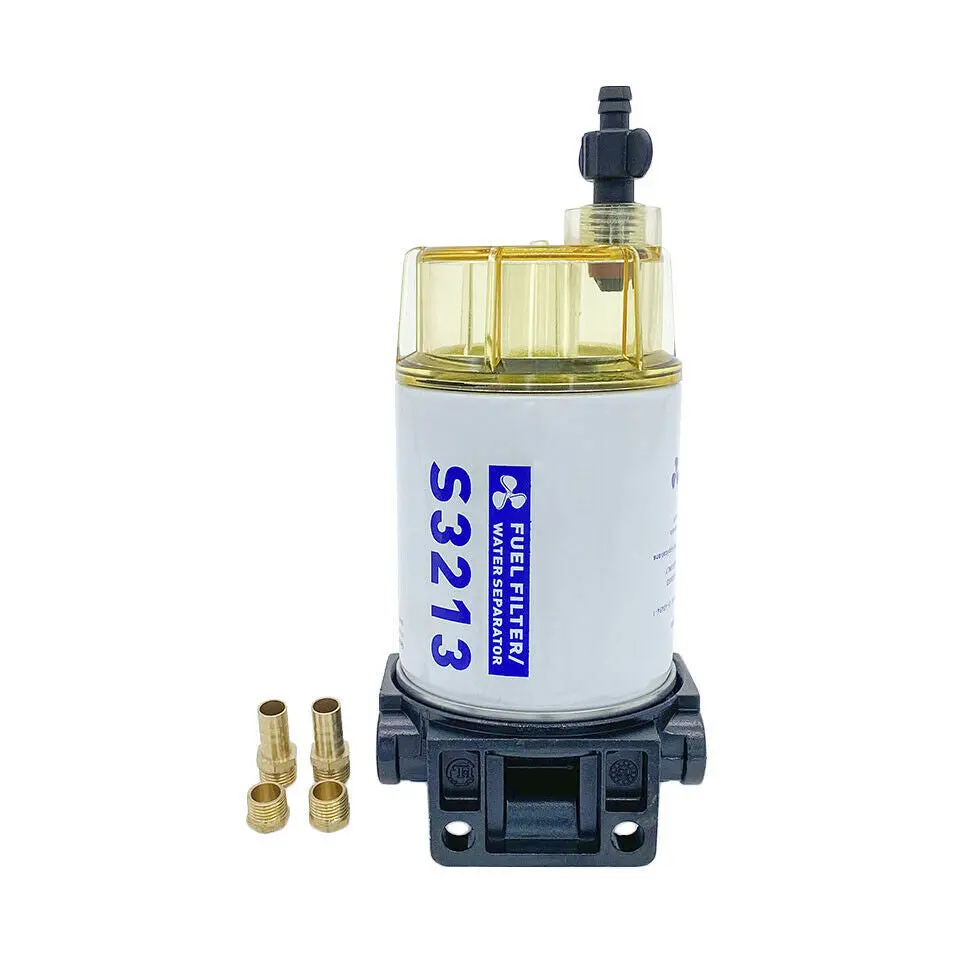 3/8" Npt Fuel Filter / Water Separator Filter S3213 For Marine Outboard Motor 1